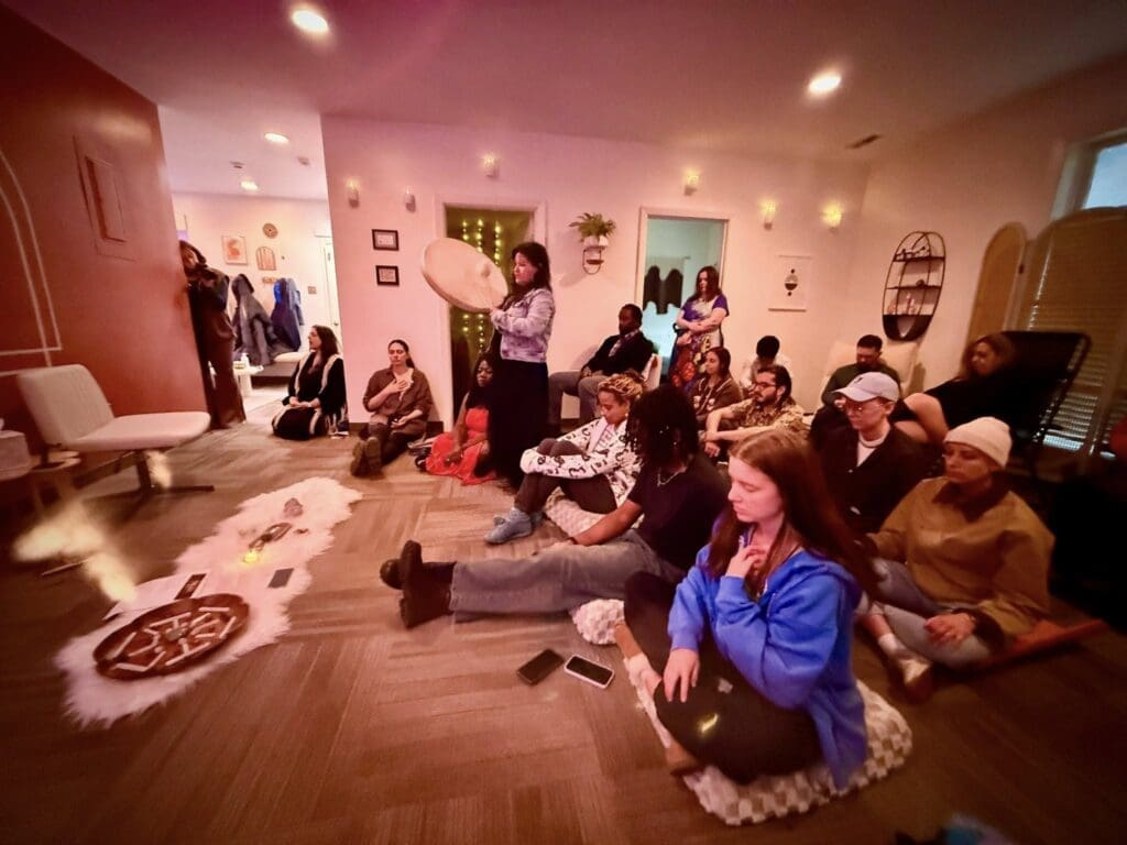 An open mic night at PORTAL Therapy